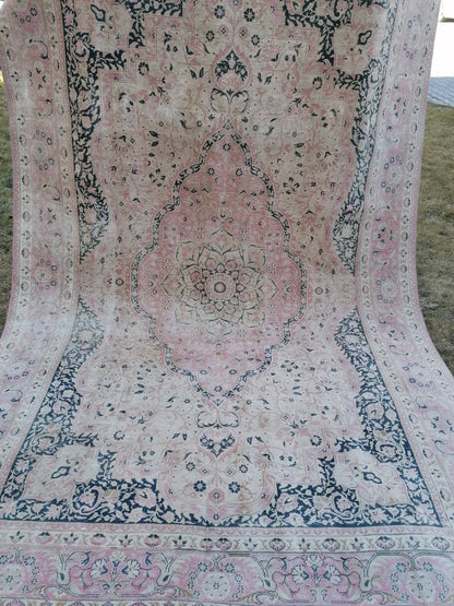 6.7 x 10.2 vintage rug. turkish oushak rug rustic, tribal rug retro rug traditional turkish rug