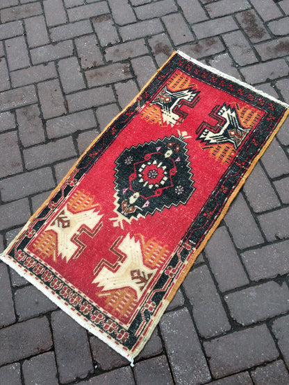 SMALL Area TURKISH Rug, bohemian hand made rug, minimalist motif