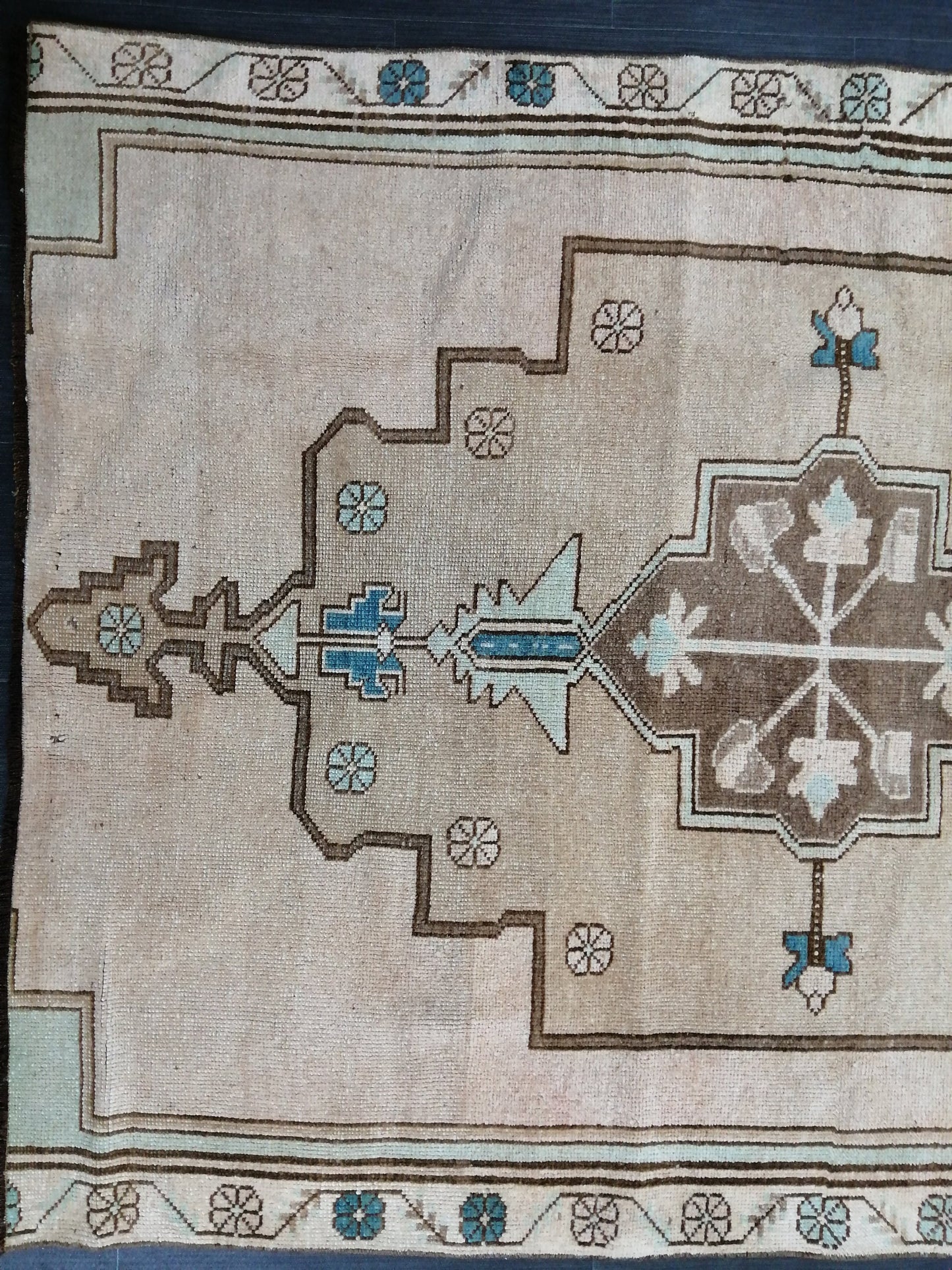 Oushak Runner Rug 4 x 8.2 ft Vintage Runner Rug Vintage Runner Rug Hallway Runner Rug Kitchen Runner Rug Wool Runner Rug Wool Oushak Rug