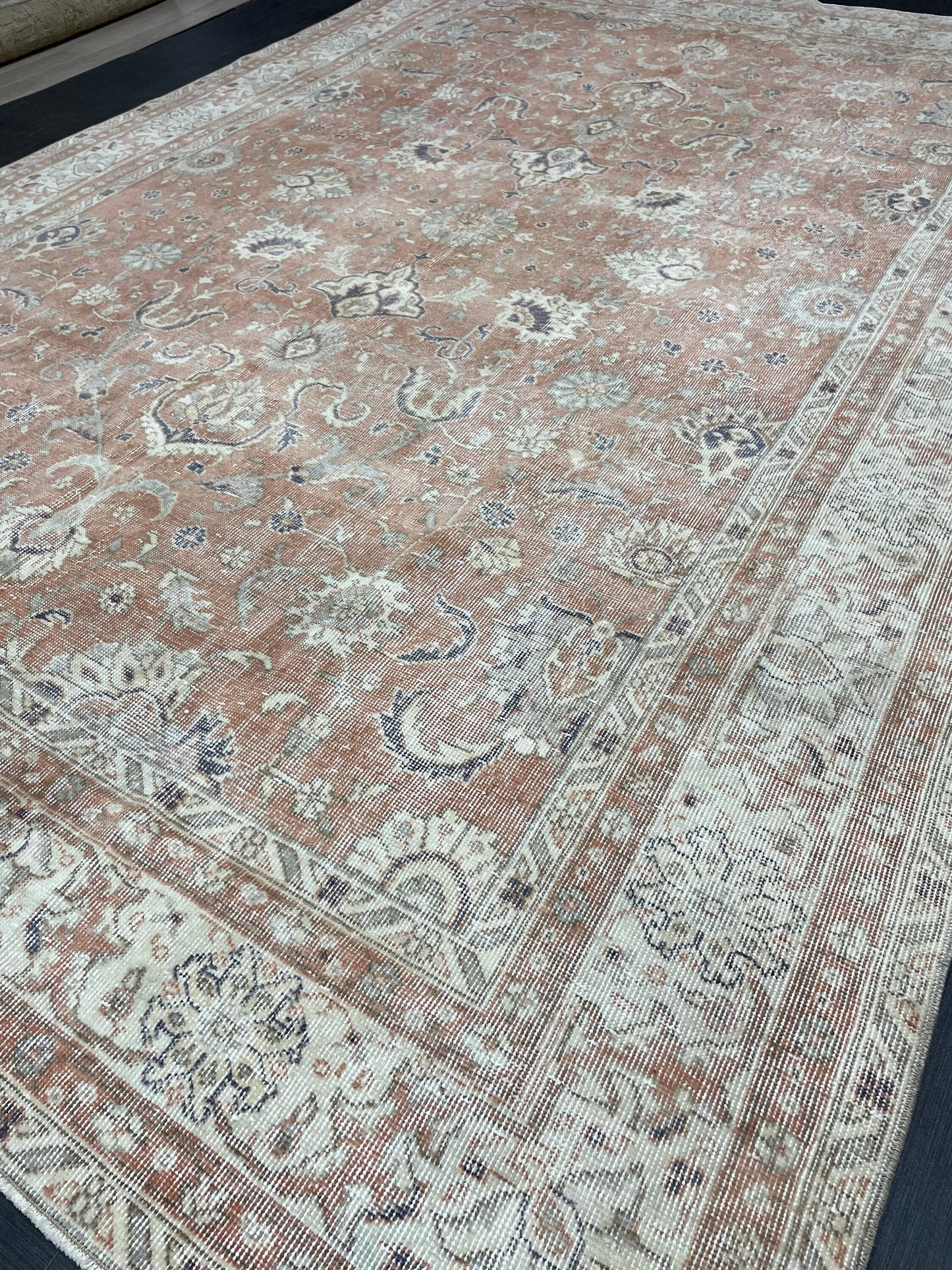 7x10 OUSHAK RUG Wool Turkish Rug Vintage Oriental Floral Rug Vintage Rug Vintage Persian Rug Wool Handmade Rug Hand Knotted Rug