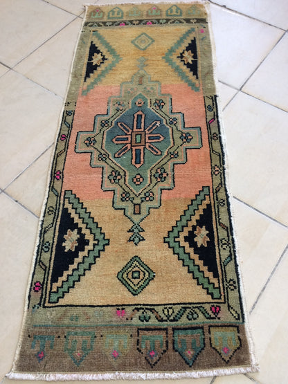 OUSHAK RUG TURKISH Oushak Rug Vintage Oushak Runner Rug Vintage Runner Rug Wool Oushak Rug Hand Made Rugs Vintage Turkish Rug