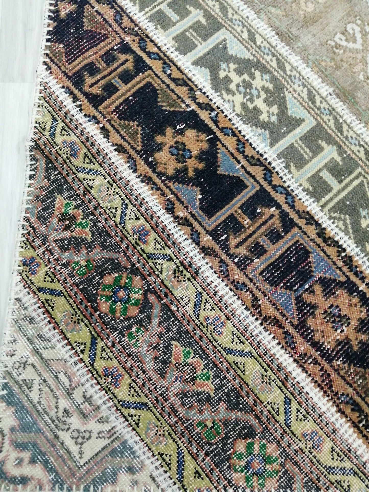 Hand Made Patchwork Rug, Oushak Rug, Rustic Rug, Bohemian Rug, Rug Runner, Turkish Rug, Farmhouse Rug, Vintage Rug, Wool rug