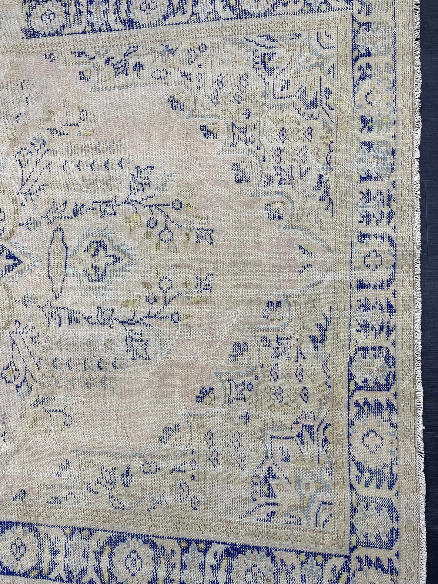 Large Distressed RUG 7x11 Muted TURKISH Antique Rug Vintage Persian Rug Vintage Rug Wool Oushak Rug HandMade Rug Hand Knotted Rug