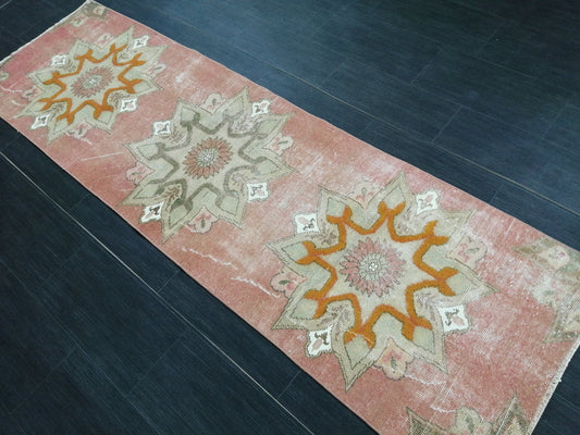 Vintage Oushak Runner Rug 8.2 x 2.3 Vintage Runner Rug Hallway Runner Rug Kitchen Runner Rug Wool Runner Rug Wool Oushak Rug