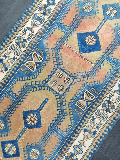 Vintage Oushak Rug 6.4 x 3.5 Vintage Rug Wool Antique Rug Hand Made Rugs Vintage Turkish Rug OUSHAK RUG TURKISH Oushak Rug