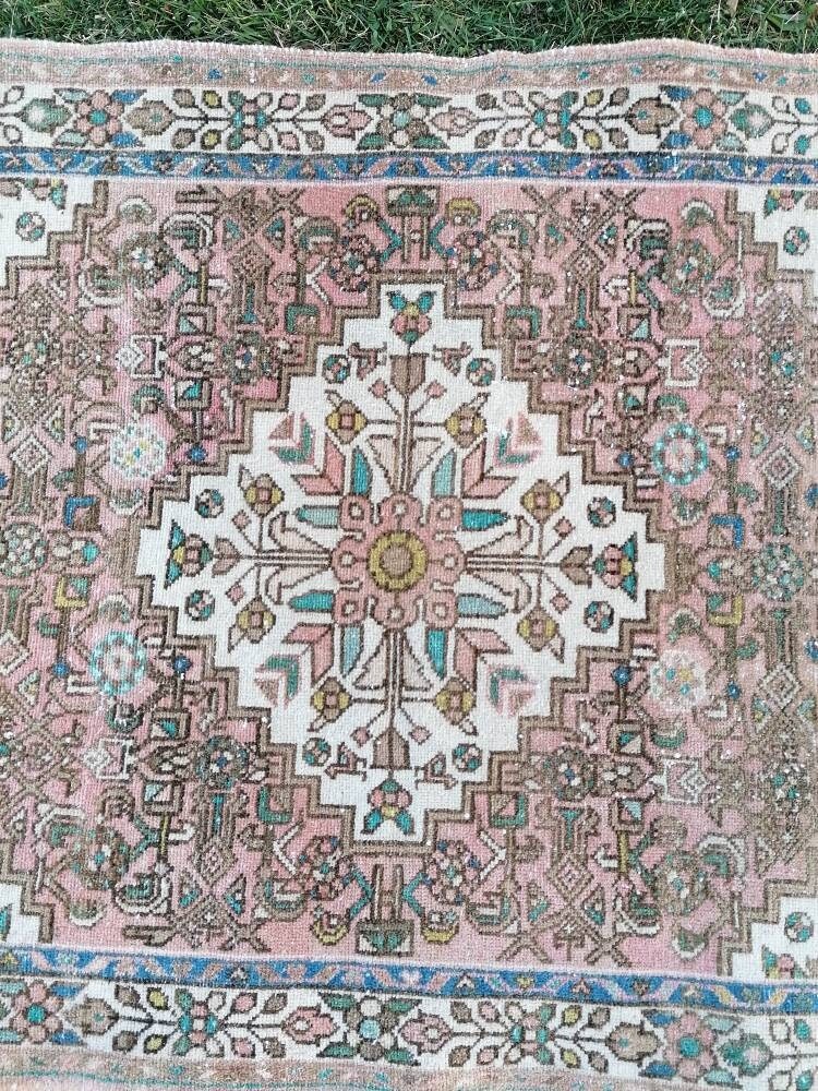 3'6x5 handmade rug,vintage rug,wool rug