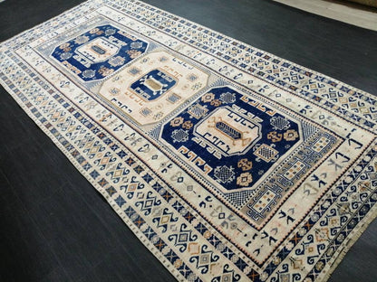 Vintage Hand Made Rug, 4.7x10 Oushak Rug, Turkish Rugs, Bohemian Rug, Persian Rug  Turkish Rug, 5x10 Rug, Vintage Rug Wool Rug Oriental Rug