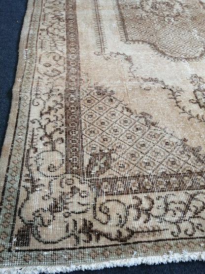 OUSHAK RUG Neutral Rugs TURKISH Oushak Rug Vintage Neutral Persian Rug Vintage Neutral Rug Wool Oushak Rug Hand Made Rug Vintage Turkish Rug