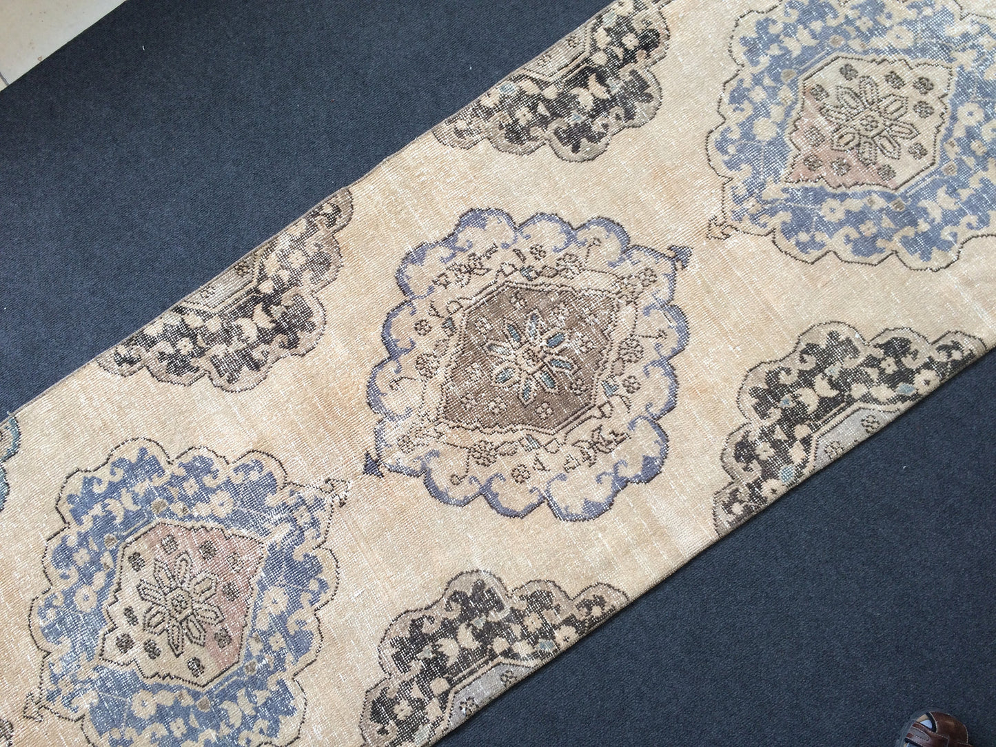 12.6 x 2.9 Oushak Runner Rug Turkish Runner Rug Vintage Runner Rug Hallway Runner Rug Kitchen Runner Rug Wool Runner Rug Wool Persian Runner