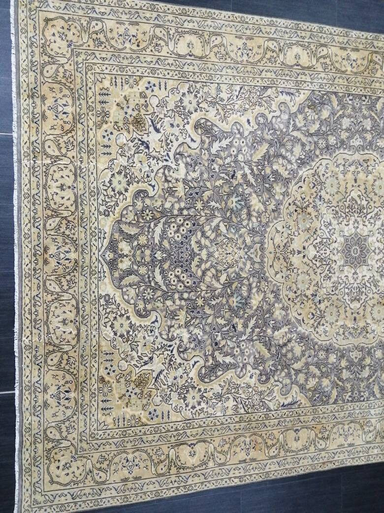 9.9 x 6.5 Large  OUSHAK RUG TURKISH Oushak Rug Vintage Oushak quality Rug Vintage Runner Rug Wool Oushak Rug Hand Made Rugs Vintage  Rug