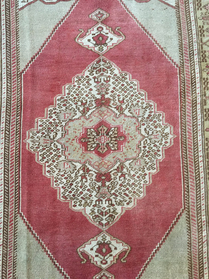 5x8 feet oversize turkish muted anatolian rug, handmade wool largest living room area rug, vintage big size red dining kitchen antique rugs