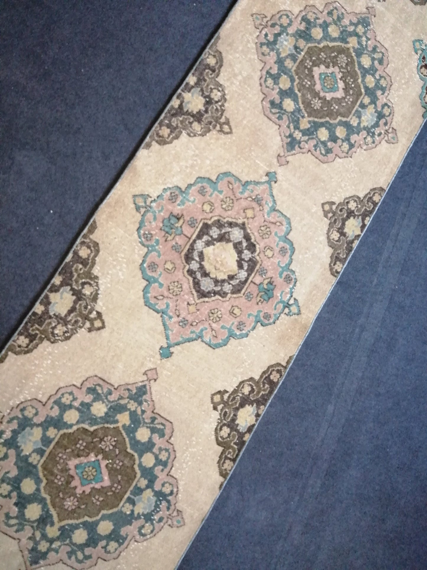 2.6 x 12.9Turkish Runner Oushak Runner Rug Rug Vintage Runner Rug Hallway Runner Rug Kitchen Runner Rug Wool Runner Rug