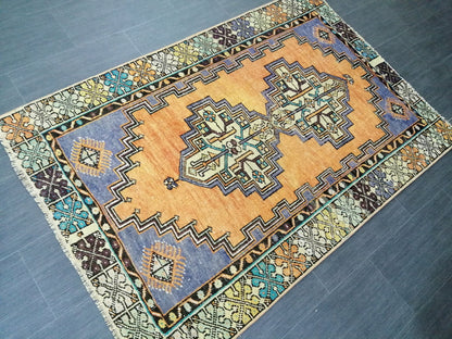 5.5 X 3.6 Rugs, Hand Made Rug, Oushak Rug, Rustic Rug, Bohemian Rug, Rug Runner, Turkish Rug, Farmhouse Rug, Vintage Rug, Wool rug