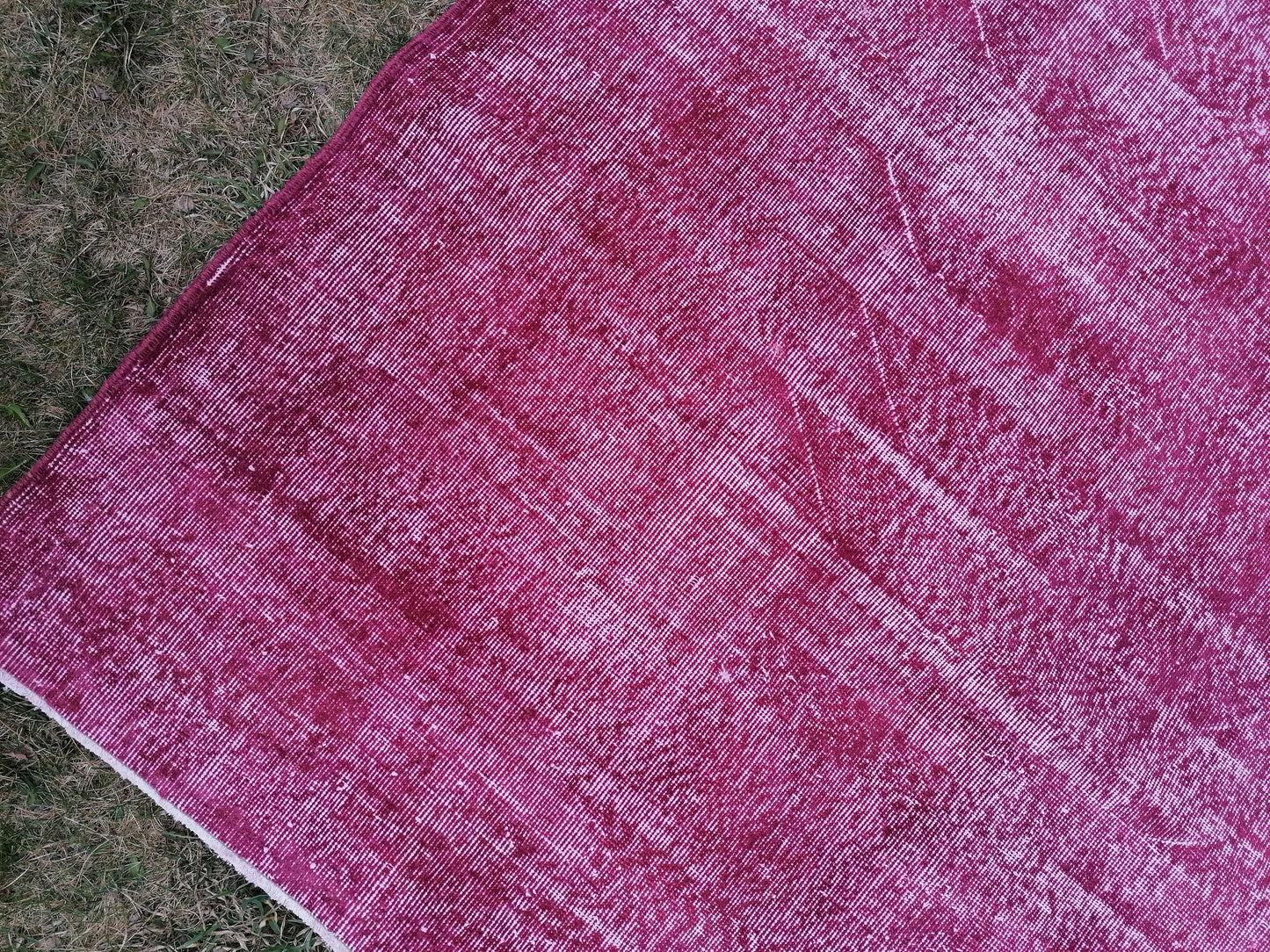 5.7 x 9 turkish rug, vintage pink rug, vintage oushak rug unique hand made rug kitchen rug
