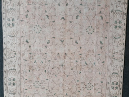5 x 9.5 Oushak turkish rug, large vintage rug, Distressed rug