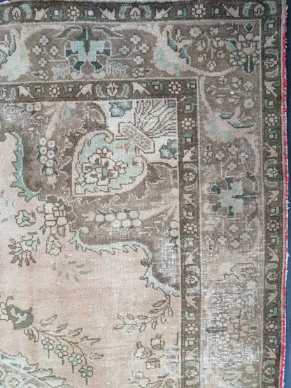 Vintage Rug 6.4 x 9.6 Muted Vintage Persian Rug Vintage Oriental Rug Hand Knotted Rug Hand Made Rug Large Area Rug