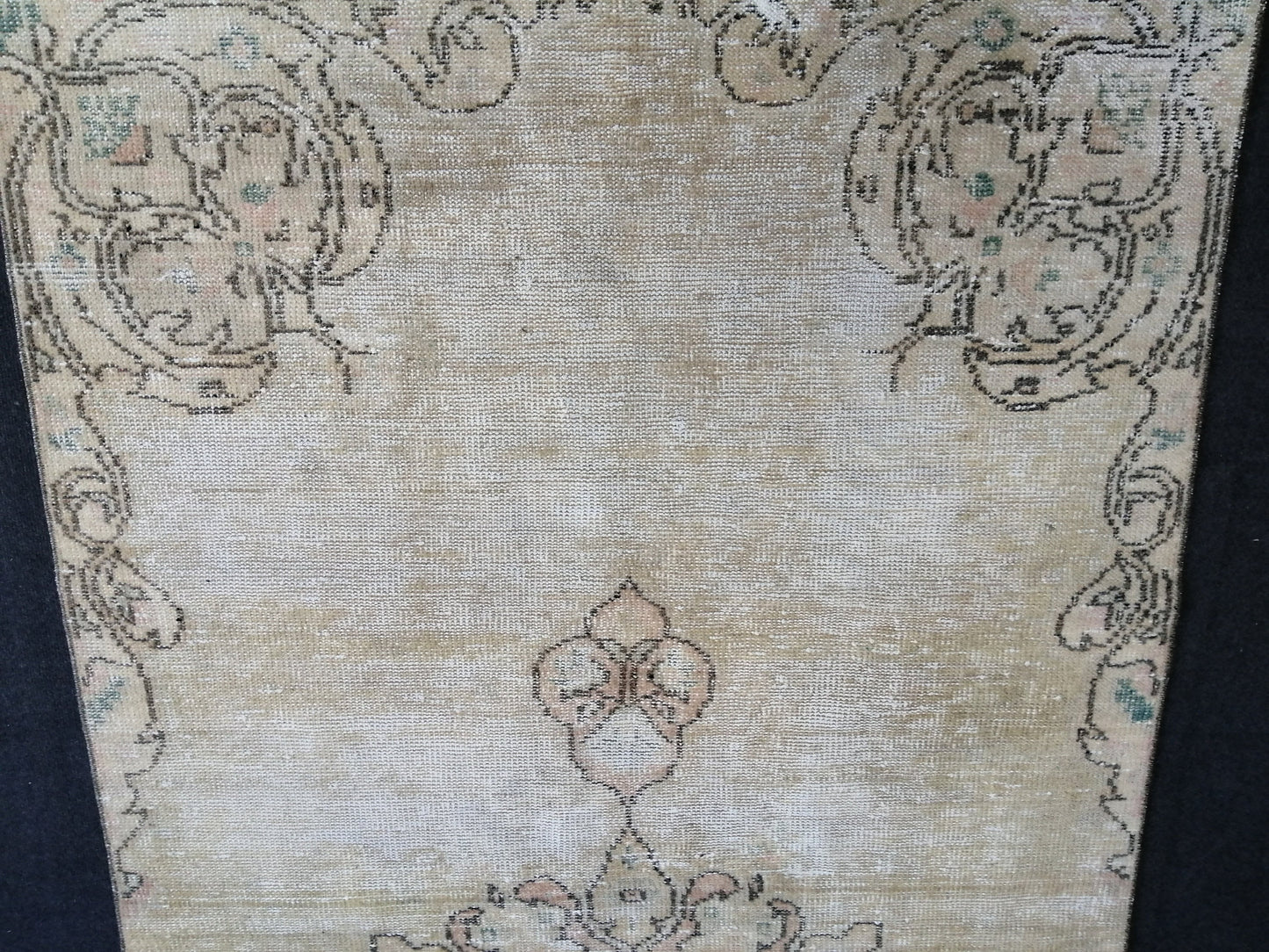 4x9 Oushak Runner Rug Turkish Runner Rug Vintage Runner Rug Hallway Runner Rug Beige Kitchen Runner Rug Wool Runner Rug Wool Rug