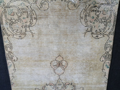 4x9 Oushak Runner Rug Turkish Runner Rug Vintage Runner Rug Hallway Runner Rug Beige Kitchen Runner Rug Wool Runner Rug Wool Rug