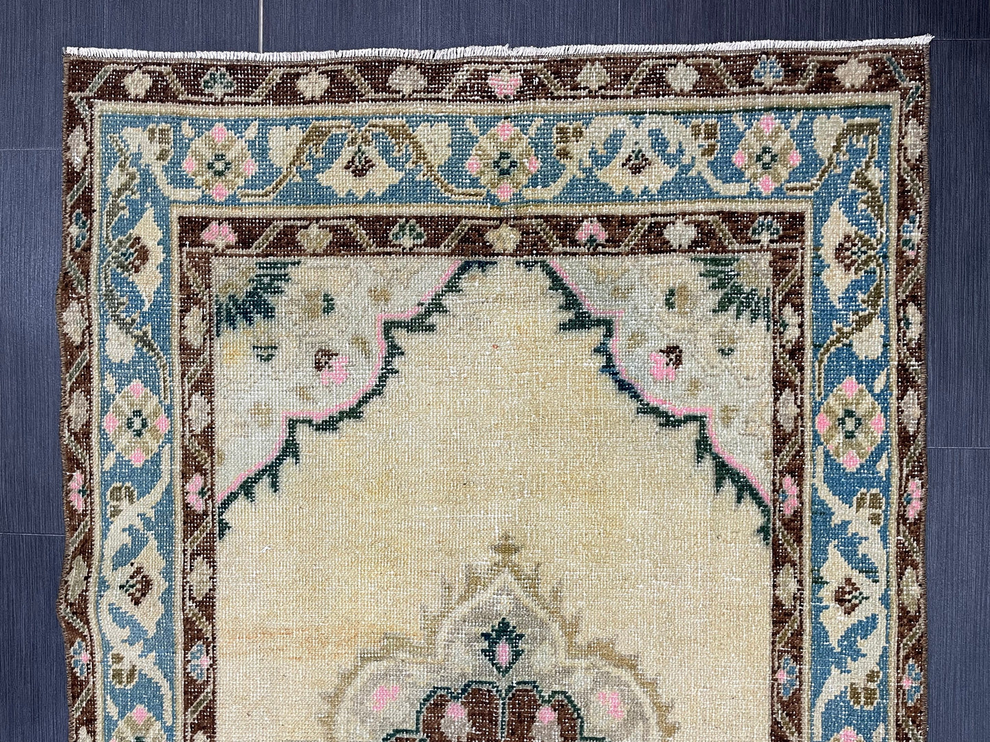 Handmade Oushak 3.5 x 6.7 Rug Handmade Rug Turkish Rug Hand Knotted Rug Muted Turkish Rug, Farmhouse Rug, Vintage Rug, Wool rug