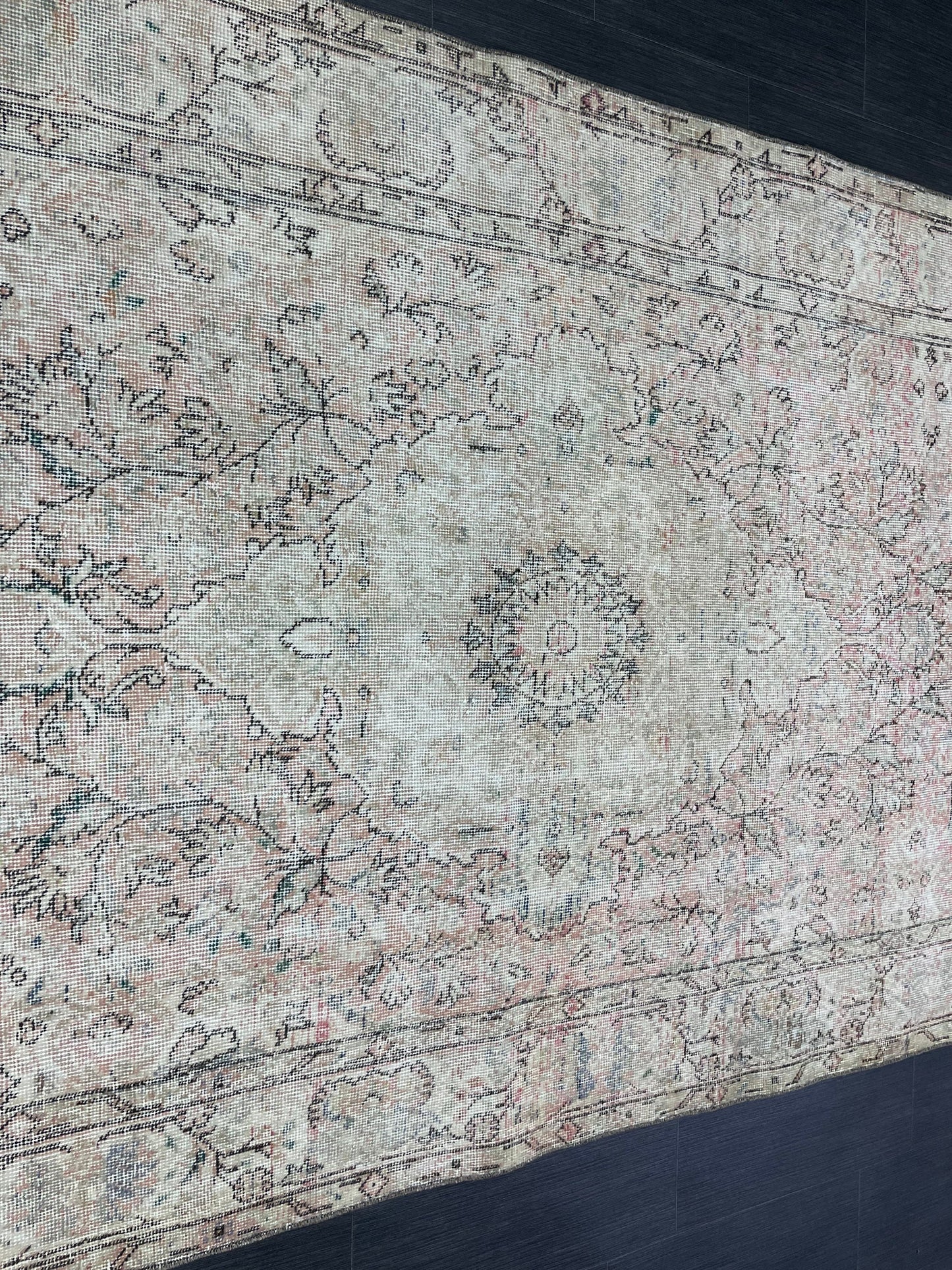 Oriental RUG, TURKISH Rug, 4.6 x 10 , Vintage Distressed Rug, Vintage Persian Rug, Wool Oushak Rug, Handmade Rugs, Vintage Turkish Rug.