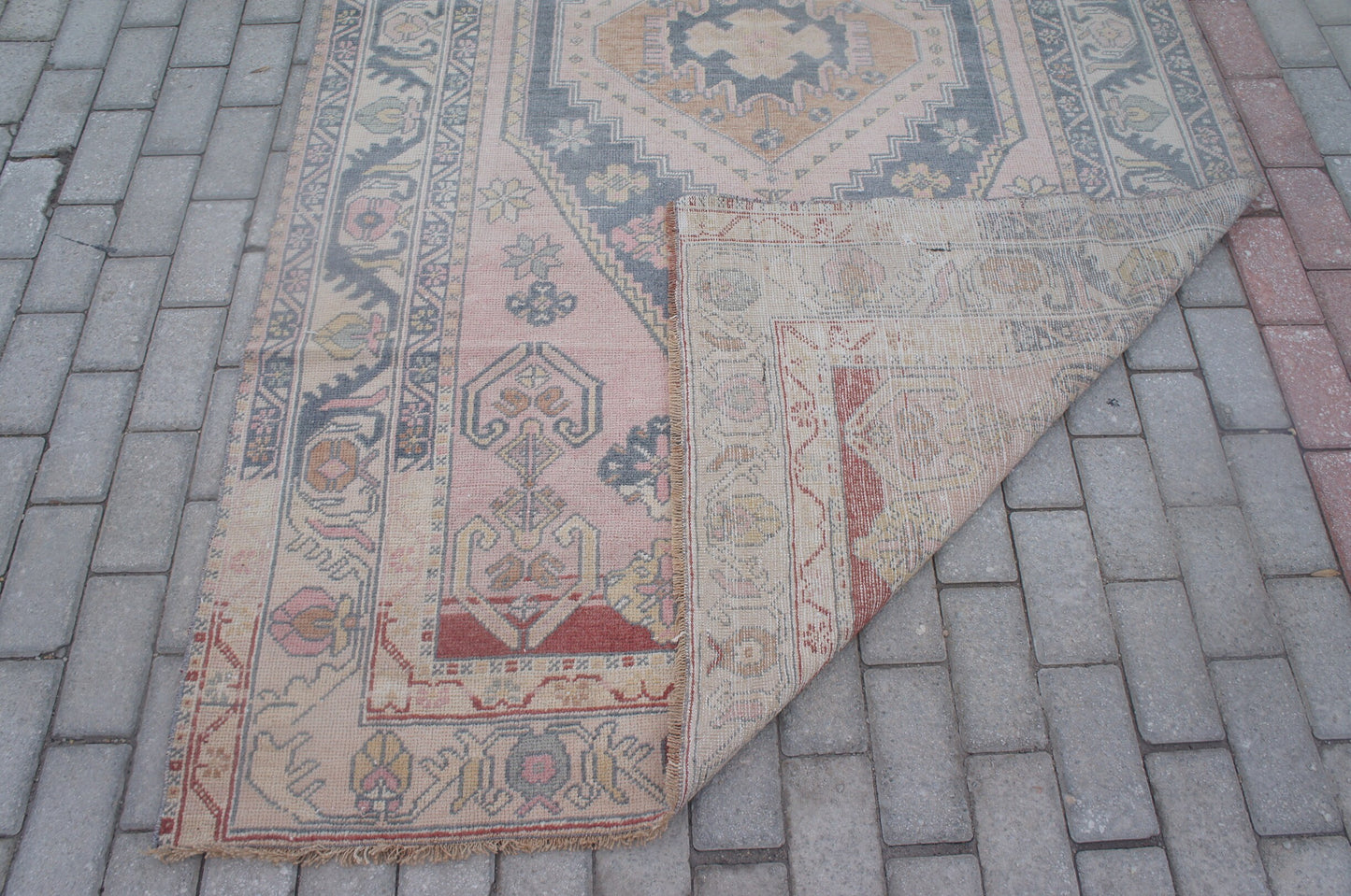 8 x 4 Vintage RUG Turkish Rug , Oushak Rug,Hand woven Rug,Weaving
