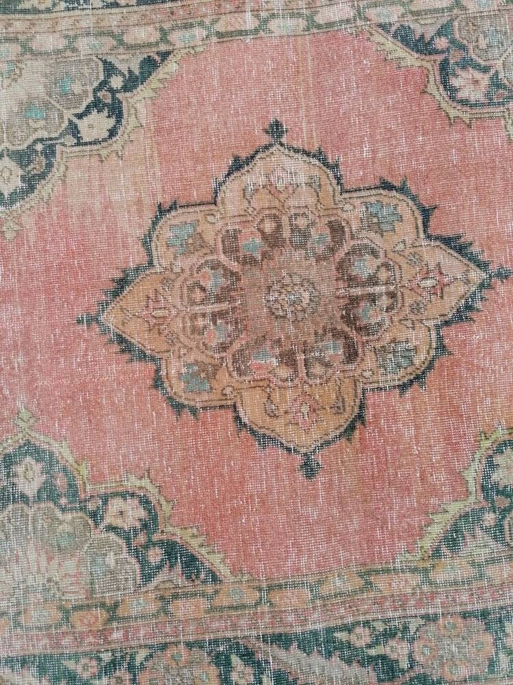 4'6x10'5 hallway wool runner, vintage turkish runner rug, vintage handmade runner rug, kitchen runner, oushak runner