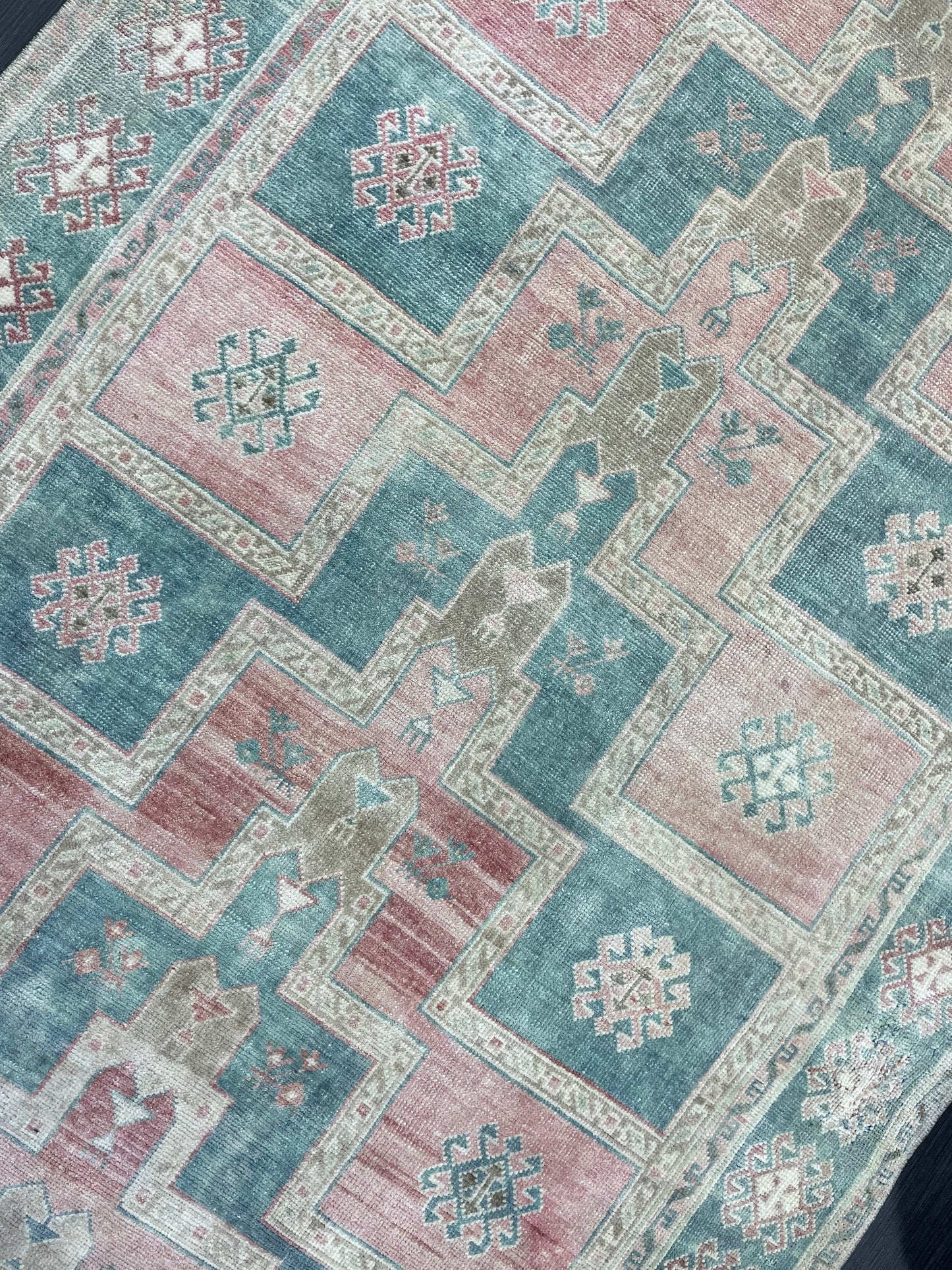 TURKISH Oushak Rug, Vintage Oushak 5 x 11 Rug Wool Hand Knotted Rug Handmade Rugs, Authentic Oushak Rug Fun Rug one of a kind rug