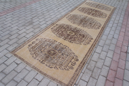 3x11 Oushak  Runner Hallway Long Runner Rug, Oushak Runner Rug, Bohemian Rug, Vintage Rug, Farmhouse Runner Rug, Wool Runner Rug