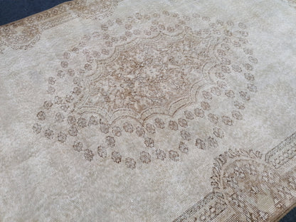 Oushak turkish rug, vintage turkish rug,oushak vintage rug,vintage rug,kitchen rug, vintage anatolian rug,unique hand made bohemian 8'8x5'9