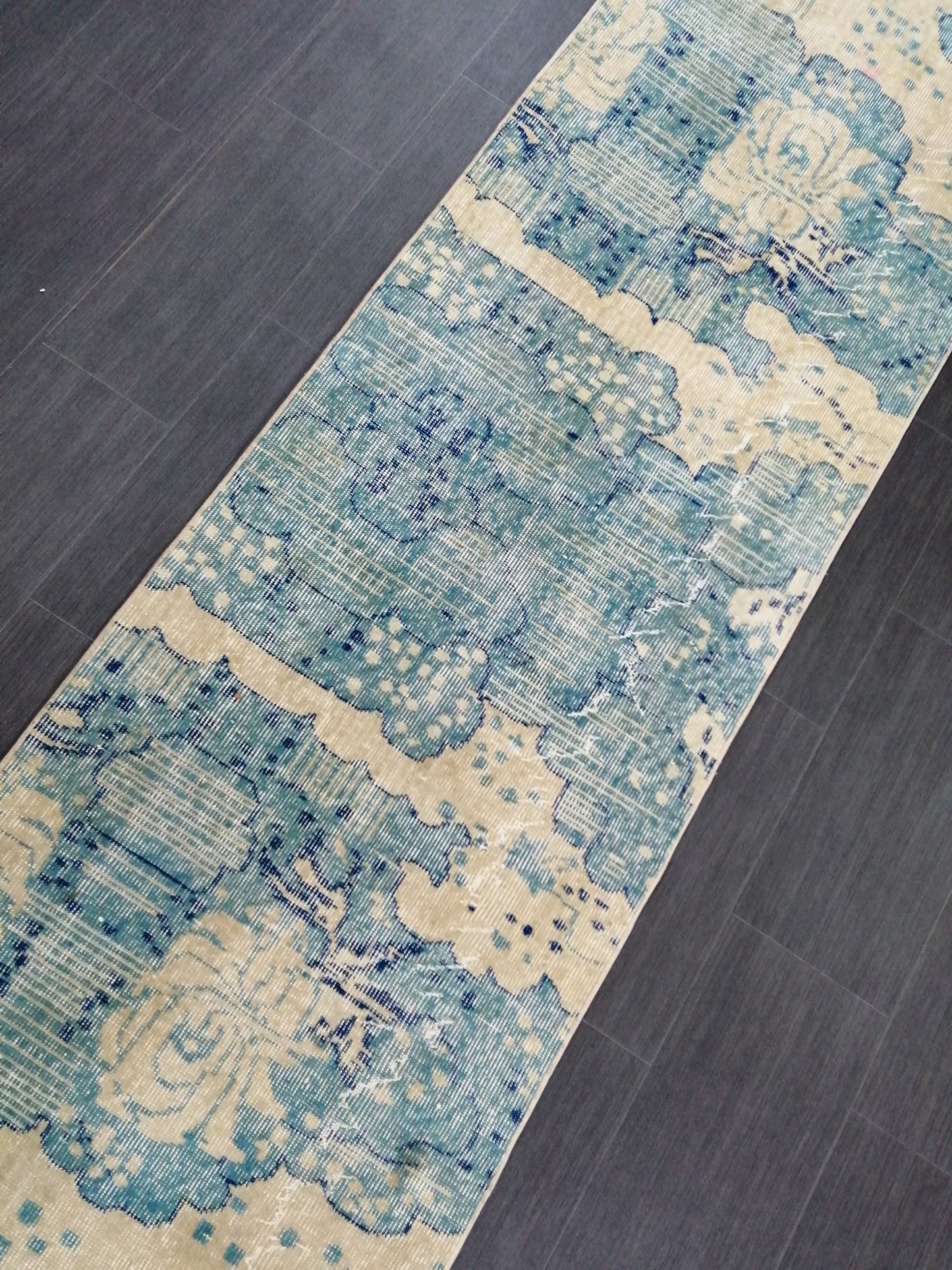 Oushak Runner Rug 10 x 2.5 Turkish Runner Rug Vintage Runner Rug Hallway Runner Rug Kitchen Runner Rug Wool Runner Rug Wool Oushak Rug