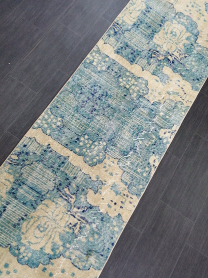 Oushak Runner Rug 10 x 2.5 Turkish Runner Rug Vintage Runner Rug Hallway Runner Rug Kitchen Runner Rug Wool Runner Rug Wool Oushak Rug