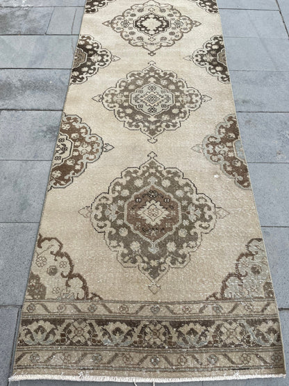 Handmade Extra Long Turkish Runner Very Long Oushak Runner Rug 2.8 x 22.7 ft Vintage Runner Rug Pink XL Muted Runner Rug Staircase Runner