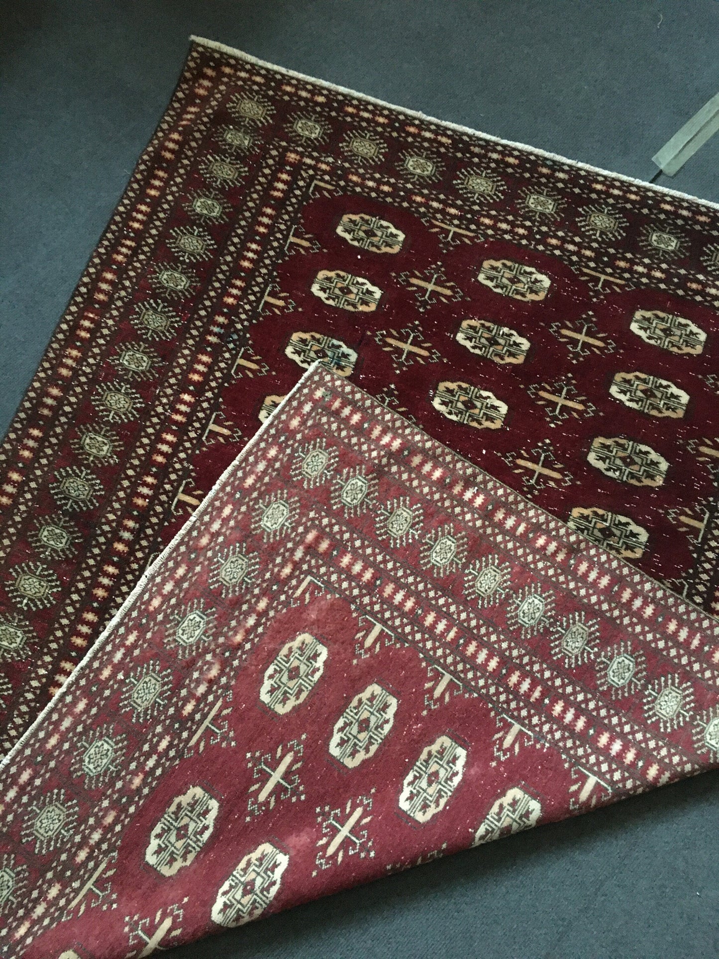 4.3x5.4 feet wool new turkish rug, handmade vintage kitchen rug, large wide living room rug, persian motif red rug, brown bedroom floor rugs