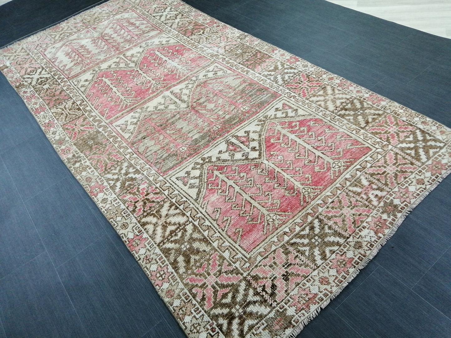 Antique OUSHAK RUG 10x5 TURKISH Oushak Rug Vintage Oushak Runner Rug 5x10 Vintage Runner Rug Wool Oushak Rug Hand Made Rugs Vintage Rug