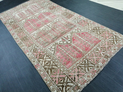 Antique OUSHAK RUG 10x5 TURKISH Oushak Rug Vintage Oushak Runner Rug 5x10 Vintage Runner Rug Wool Oushak Rug Hand Made Rugs Vintage Rug