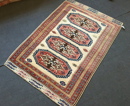 4x5 feet wide oushak turkish rug,  large vintage living room floor  rug, large bedroom area floor rug, kitchen middle rug,natural brown rug