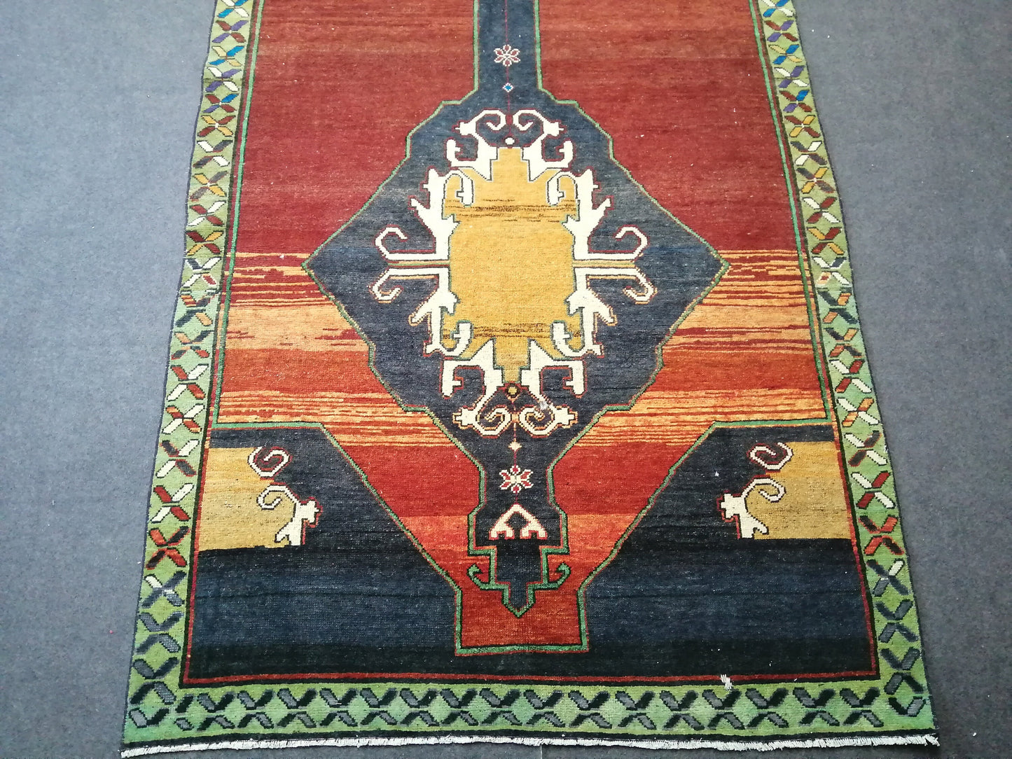 10.7 X 5 Rugs, Hand Made Rug, Oushak Rug, Rustic Rug, Bohemian Rug, Rug Runner, Turkish Rug, Farmhouse Rug, Vintage Rug, Wool rug