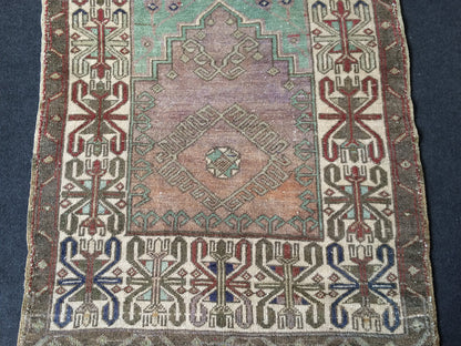 WOOL Oushak Rug Turkish Runner Rug Vintage  Rug Hallway  Rug Kitchen Rug Wool Nomad Rug Wool Oushak Rug Turkish Wool Oushak Rug 5.4 x 3.6