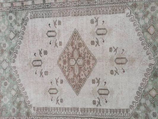 5.6 x 7.6  oushak wool rug large muted turkish rug,