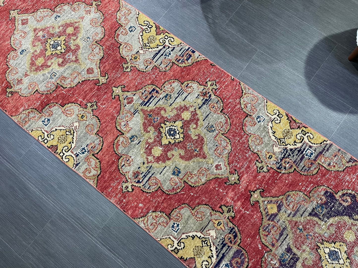 Oushak Runner Rug, Muted Vintage Runner 2.8 x 12.8 Rug, Hallway Runner Rug, Kitchen Runner Rug Wool Runner Rug Wool Oushak Rug