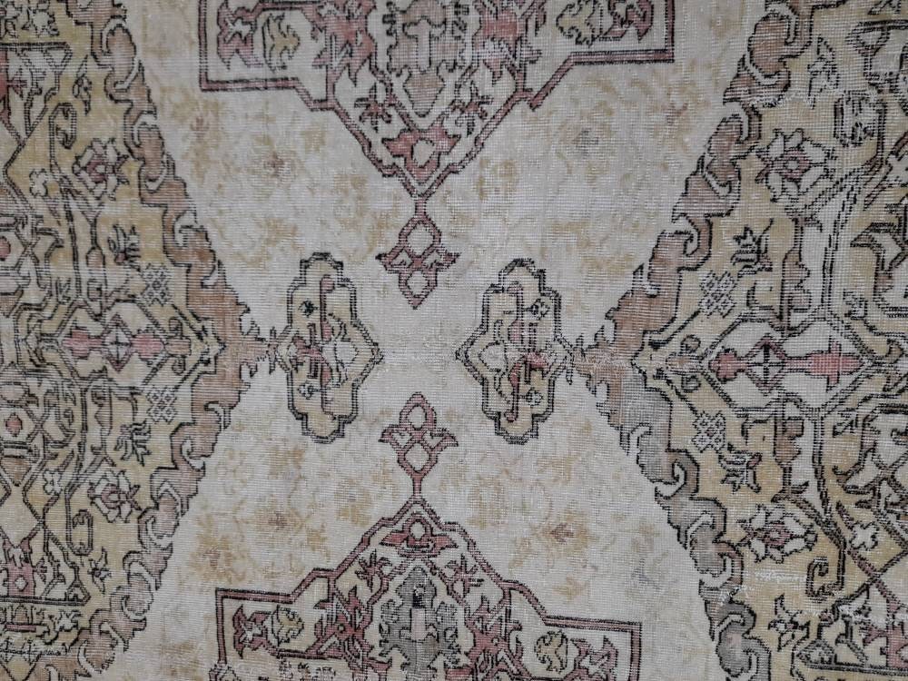 Distressed TURKISH RUG, VINTAGE Rug Living Room Rug Oushak Rug 6x10 Hand woven Rug, Earth Tones rug, Vintage Oriental Rug farmhouse rug