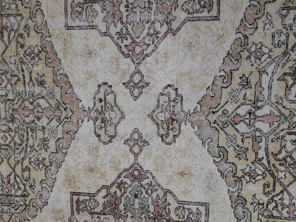 Distressed TURKISH RUG, VINTAGE Rug Living Room Rug Oushak Rug 6x10 Hand woven Rug, Earth Tones rug, Vintage Oriental Rug farmhouse rug