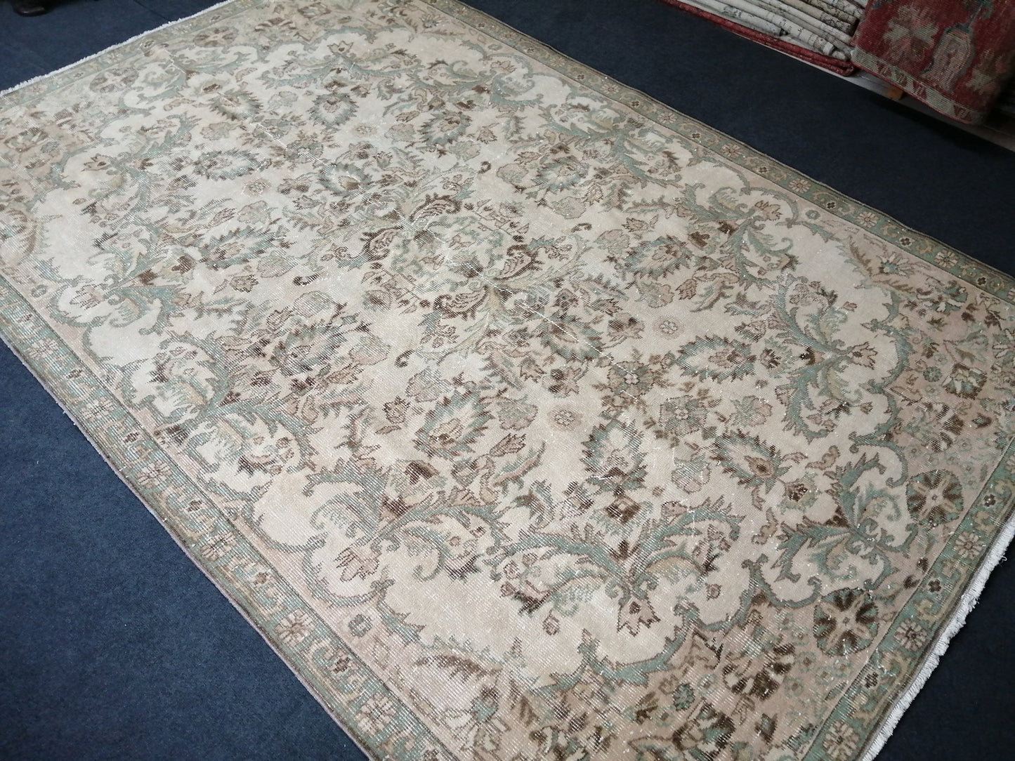 6.5 x 10 Oushak Runner Rug Turkish Runner Rug Vintage Runner Rug Hallway Runner Rug Kitchen Runner Rug Wool Runner Rug Wool Oushak Rug