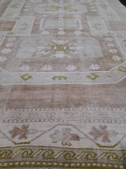 NEUTRAL Medium Pile Wool Turkish Rug 4.5 x 9 Rug, Muted Rug Muted Wool Oushak Rug Neutral Oriental Rug, Vintage Rug Muted Hand Made Rug