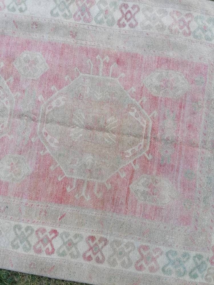 5 x 10.6 Vintage runner, oushak rug, hallway runner - handmade wool rug, kitchen runner rug,