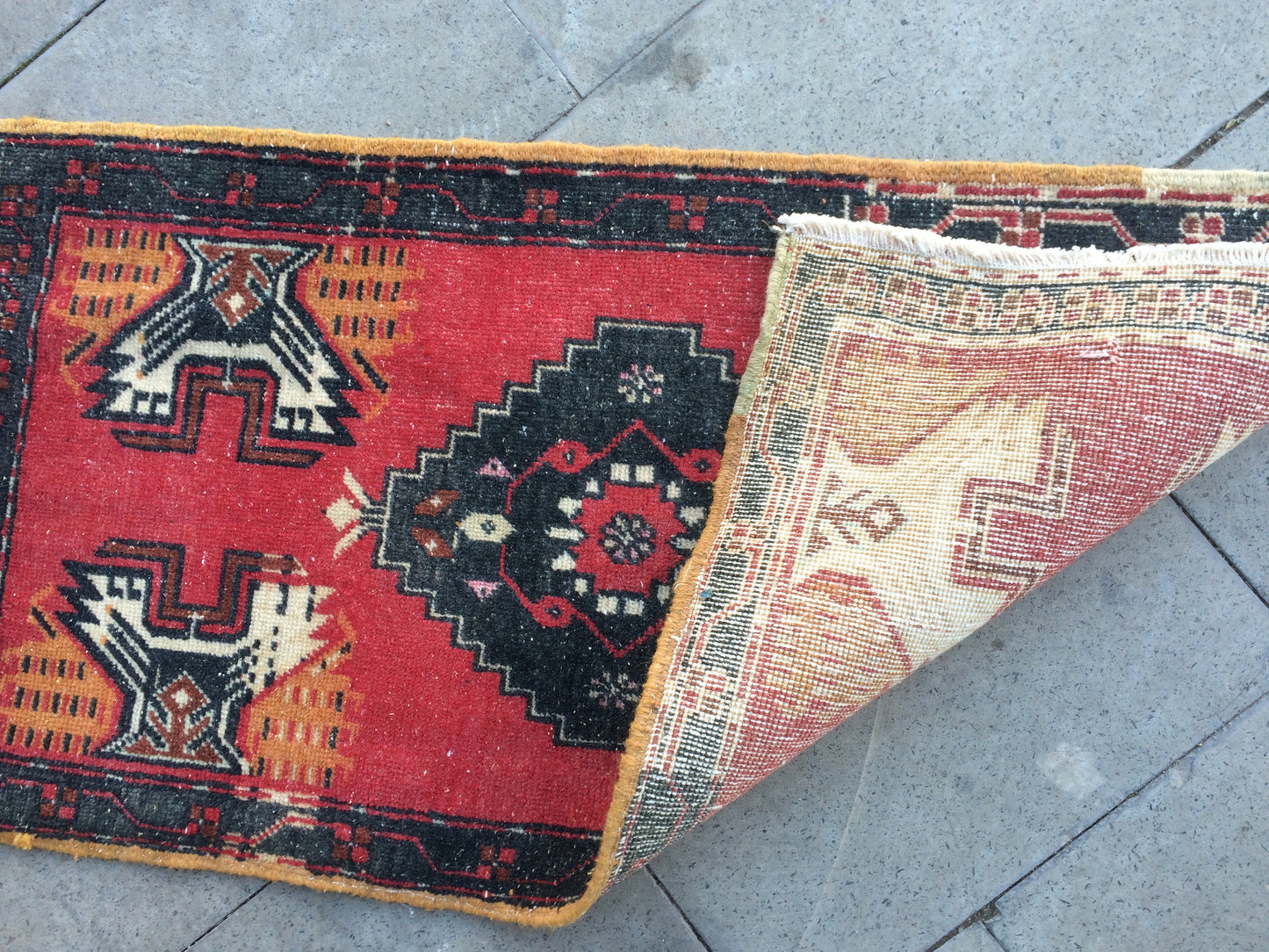 SMALL Area TURKISH Rug, bohemian hand made rug, minimalist motif
