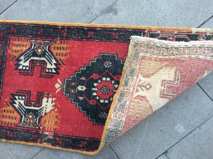 SMALL Area TURKISH Rug, bohemian hand made rug, minimalist motif