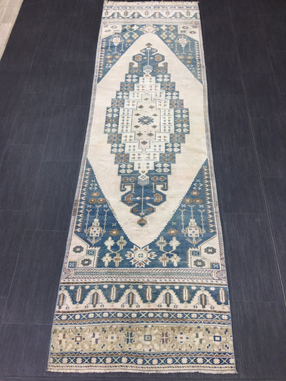 Oushak Runner Rug 2.8 x 10 Turkish Runner Rug Vintage Runner Rug Hallway Runner Rug Kitchen Runner Rug Wool Runner Rug Wool Hand Knotted Rug