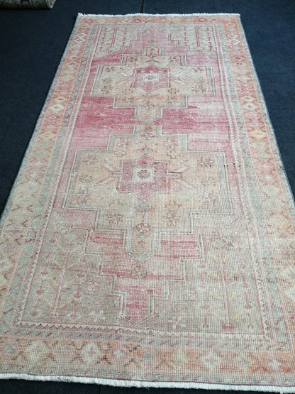 8.4 x 4.3 Turkish Rug, Oushak Rug, Oushak Rugs, Wool Oushak Rug, Oushak Runner Rugs, Runner Rug, Vintage Rug, Hand Made Rug