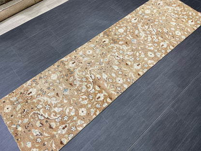 Oriental Runner Rug Turkish Runner Rug Vintage Runner Rug 2.4 x 8.5 Hallway Runner Rug Kitchen Runner Rug Wool Floral Runner Rug